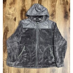 The North Face Osito Fleece Grey Hoodie Womens Size Large Outdoor Hiking Layer